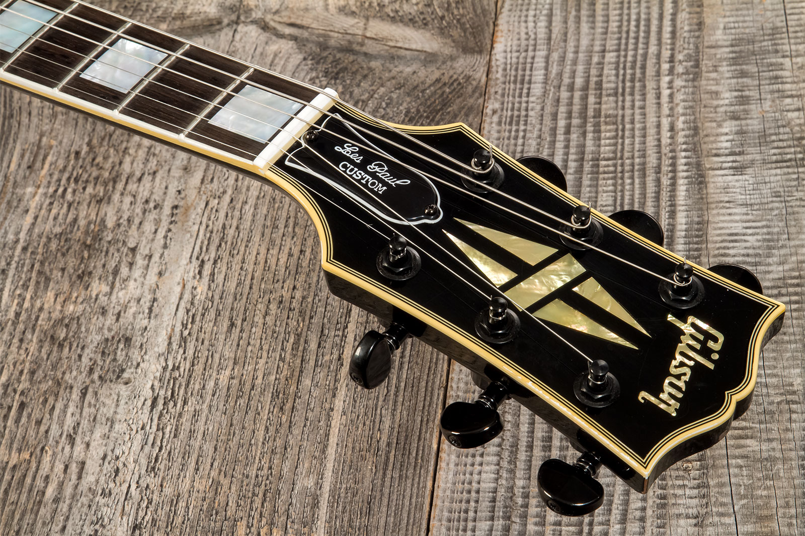 Gibson Custom Shop Kirk Hammett Les Paul Custom 1989 2h Ht Eb #kh28 - Murphy Lab Aged Ebony - Kenmerkende elektrische gitaar - Variation 8