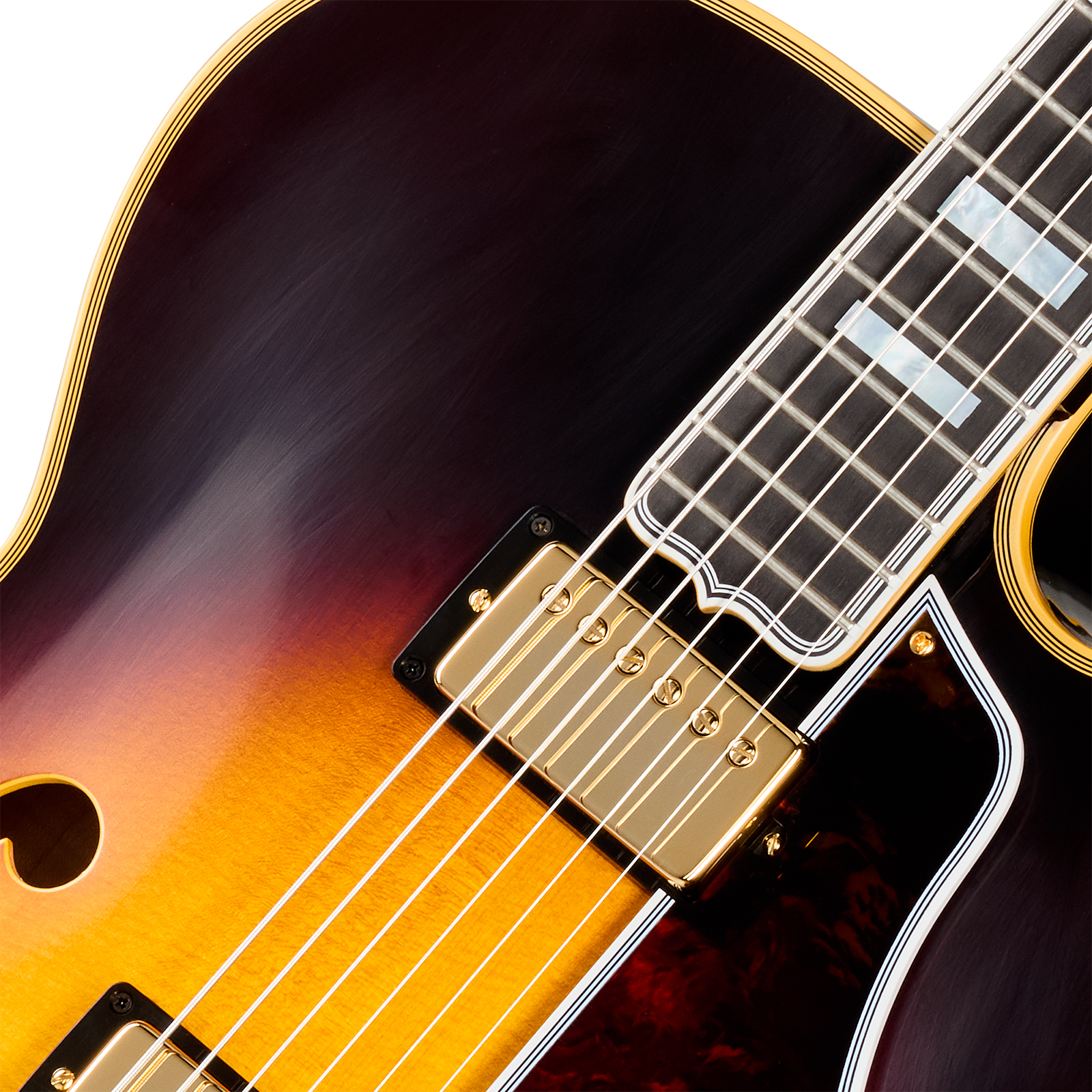 Gibson Custom Shop L5 Ces 1957 Reissue 2h Ht Eb - Vos Vintage Sunburst - Hollow Body elektrische gitaar - Variation 2