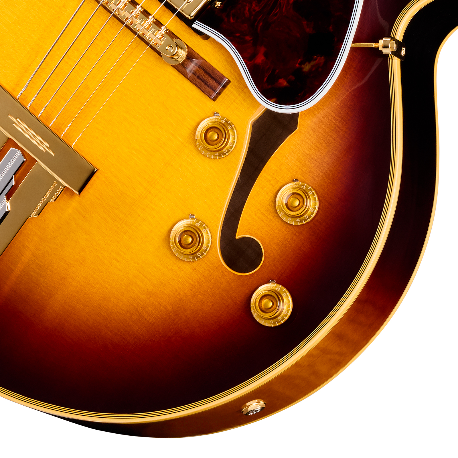 Gibson Custom Shop L5 Ces 1957 Reissue 2h Ht Eb - Vos Vintage Sunburst - Hollow Body elektrische gitaar - Variation 3