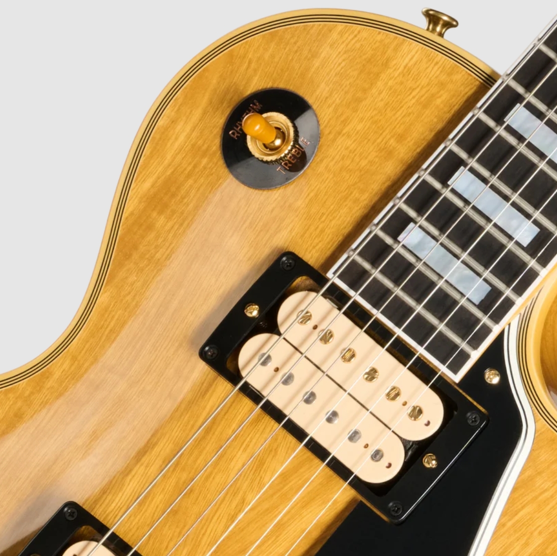Gibson Custom Shop Les Paul Custom 1957 Korina Le Ltd 2h Ht Eb - Vos Antique Natural - Single cut gitaar - Variation 4