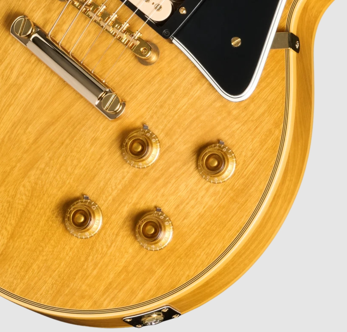 Gibson Custom Shop Les Paul Custom 1957 Korina Le Ltd 2h Ht Eb - Vos Antique Natural - Single cut gitaar - Variation 5