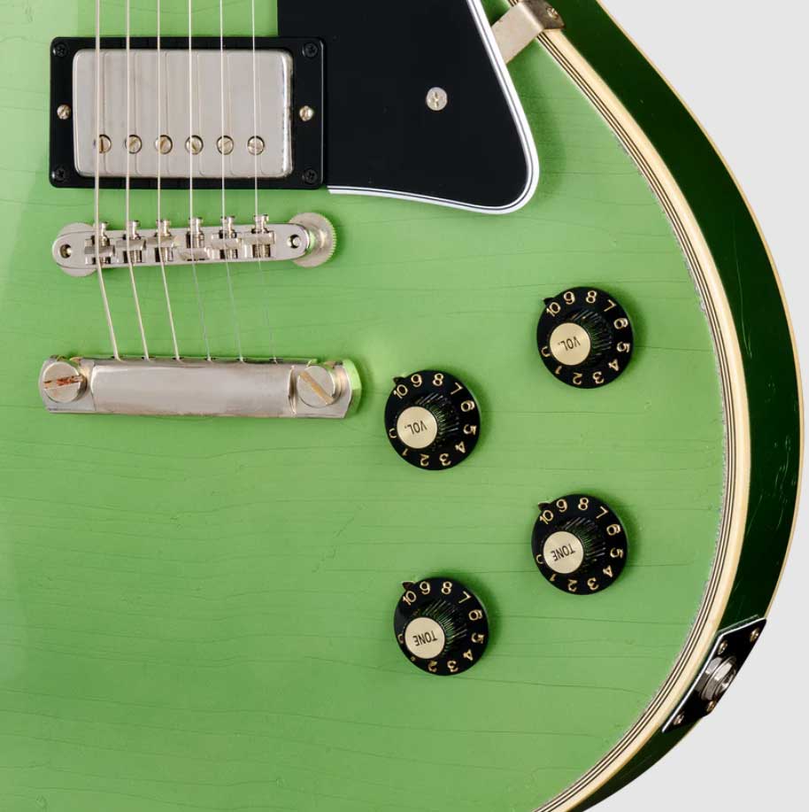 Gibson Custom Shop Les Paul Custom 1968 Reissue 2h Ht Eb - Murphy Lab Aged Jade Green - Single cut gitaar - Variation 3