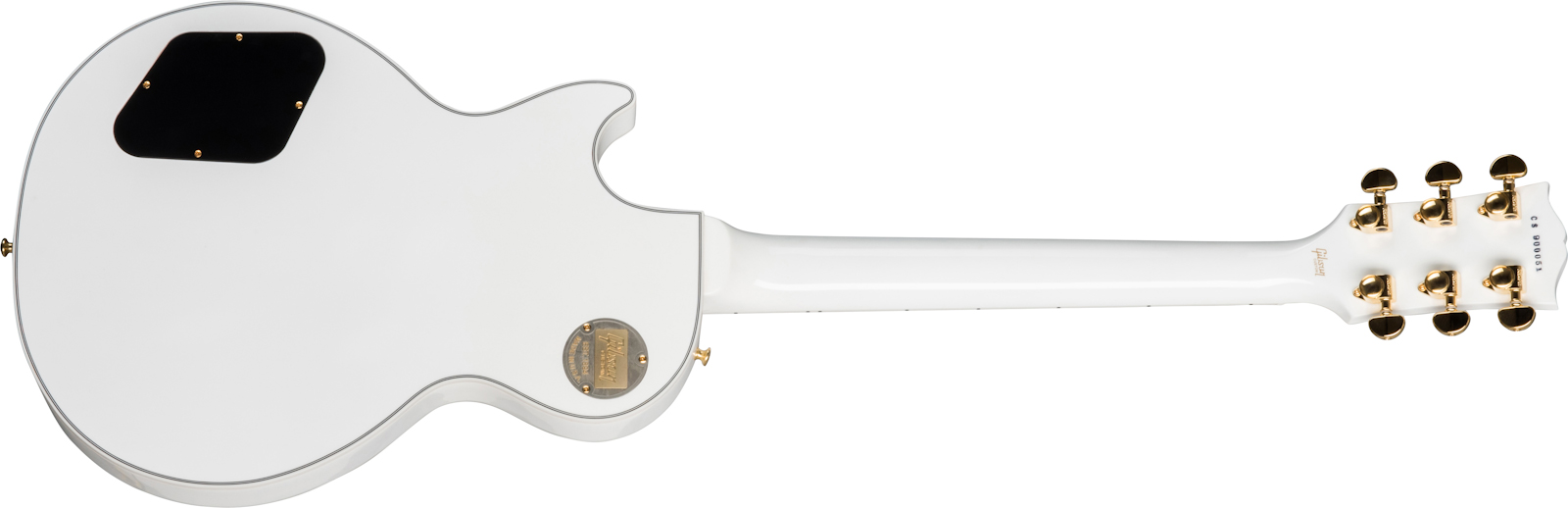 Gibson Custom Shop Les Paul Custom 2019 2h Ht Eb - Alpine White - Enkel gesneden elektrische gitaar - Variation 1