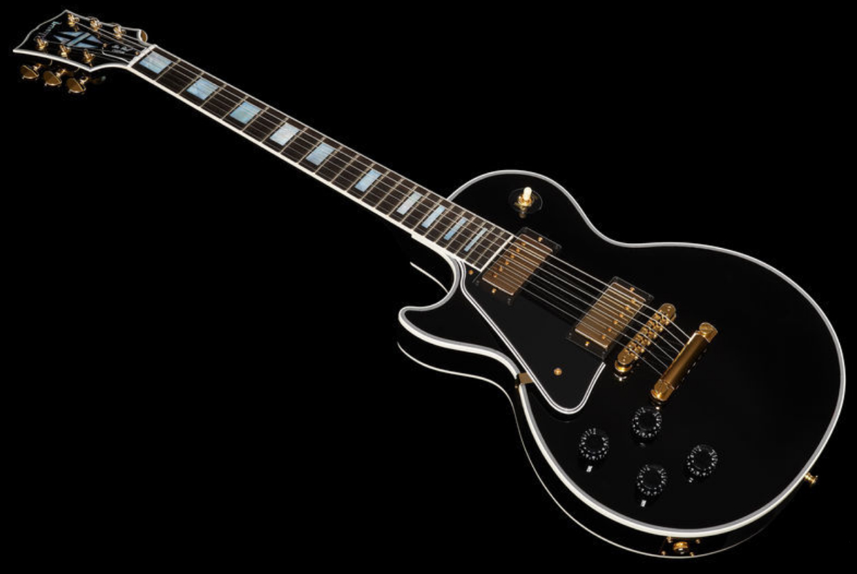 Gibson Custom Shop Les Paul Custom 2019 Lh Gaucher Hh Ht Eb - Ebony - Linkshandige elektrische gitaar - Variation 3