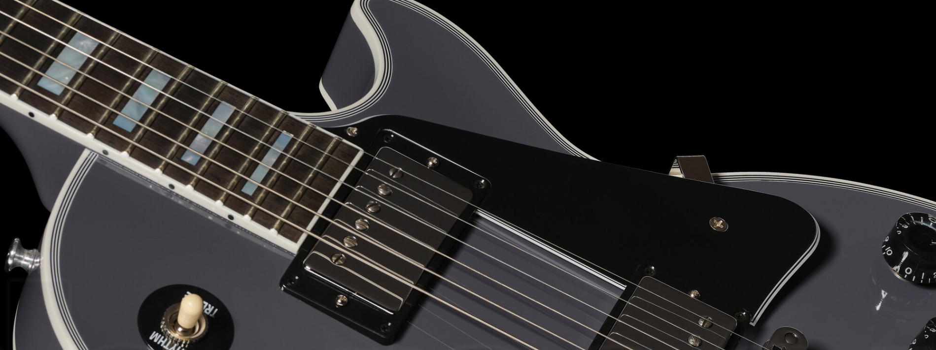 Gibson Custom Shop Les Paul Custom 2h Ht Eb - Arctic Blast - Single cut gitaar - Variation 3