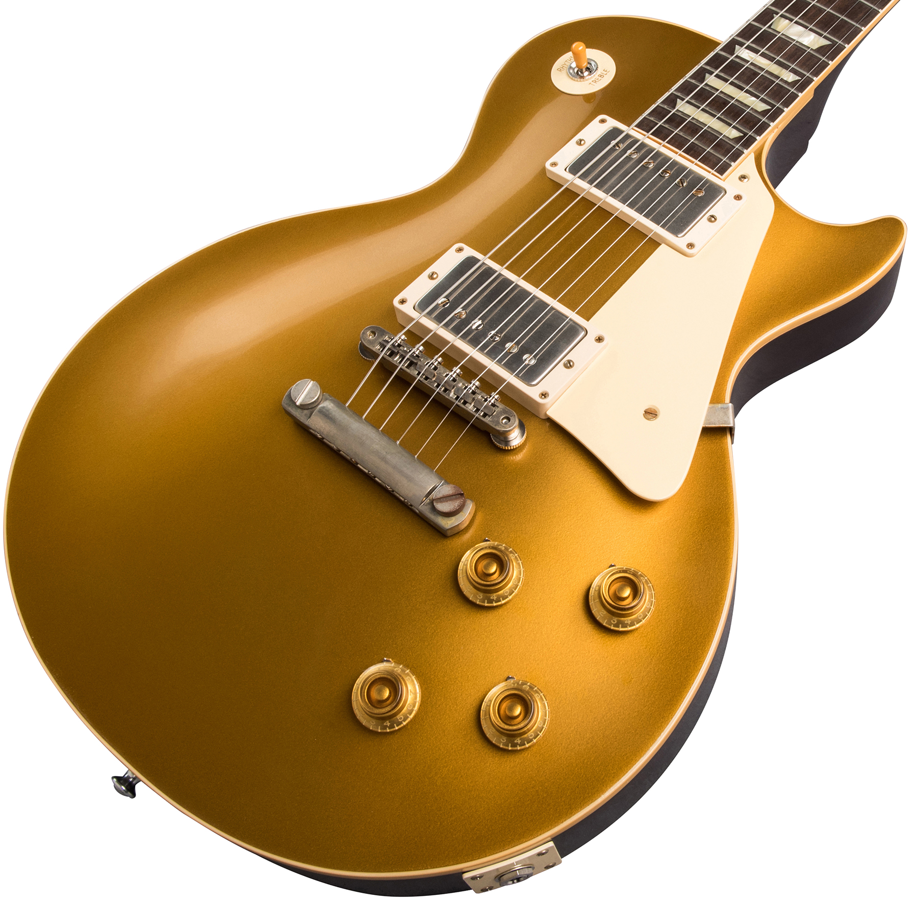 Gibson Custom Shop Les Paul Goldtop 1957 Reissue 2019 2h Ht Rw - Vos Double Gold With Dark Back - Enkel gesneden elektrische gitaar - Variation 3