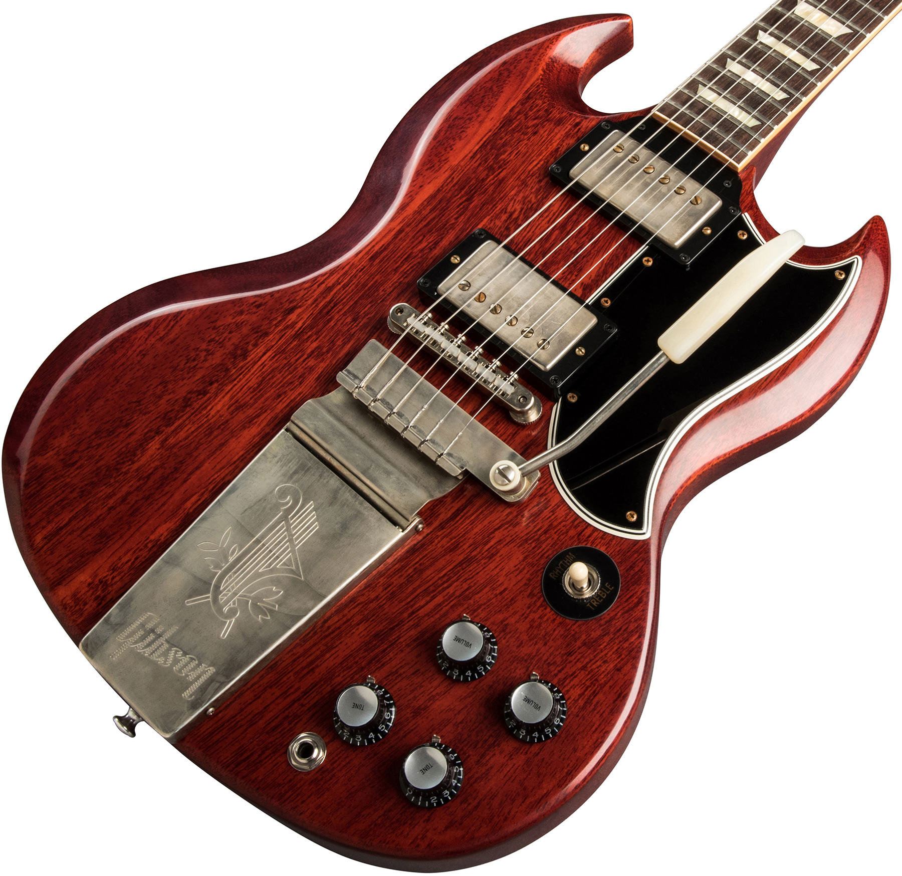 Gibson Custom Shop Sg Standard 1964 Reissue Maestro Vibrola 2019 2h Trem Rw - Vos Cherry Red - Guitarra eléctrica de doble corte. - Variation 3