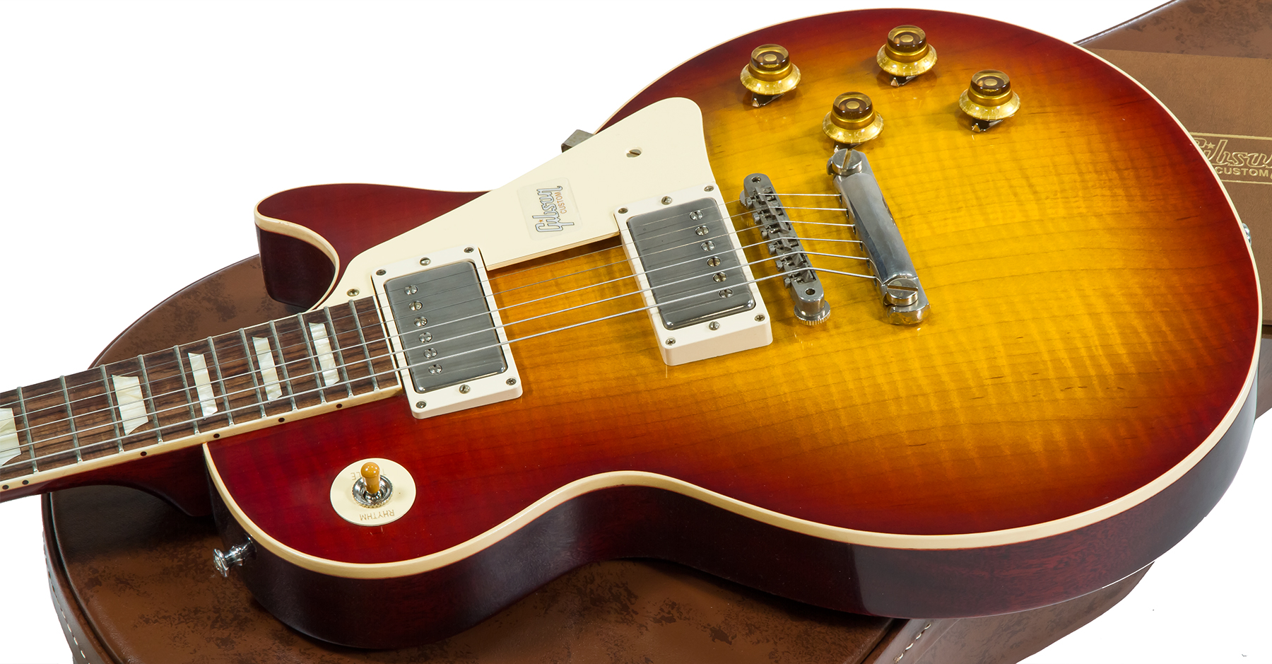 Gibson Custom Shop Les Paul Standard 1958 Reissue 2019 2h Ht Rw #89782 - Vos Washed Cherry Sunburst - Enkel gesneden elektrische gitaar - Variation 1