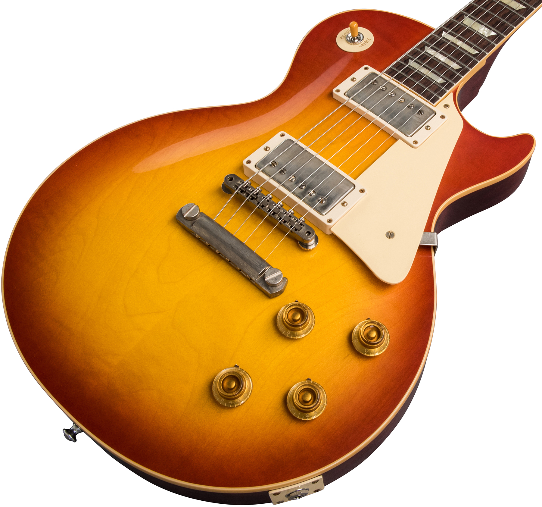 Gibson Custom Shop Les Paul Standard 1958 Reissue 2019 2h Ht Rw - Vos Washed Cherry Sunburst - Enkel gesneden elektrische gitaar - Variation 3