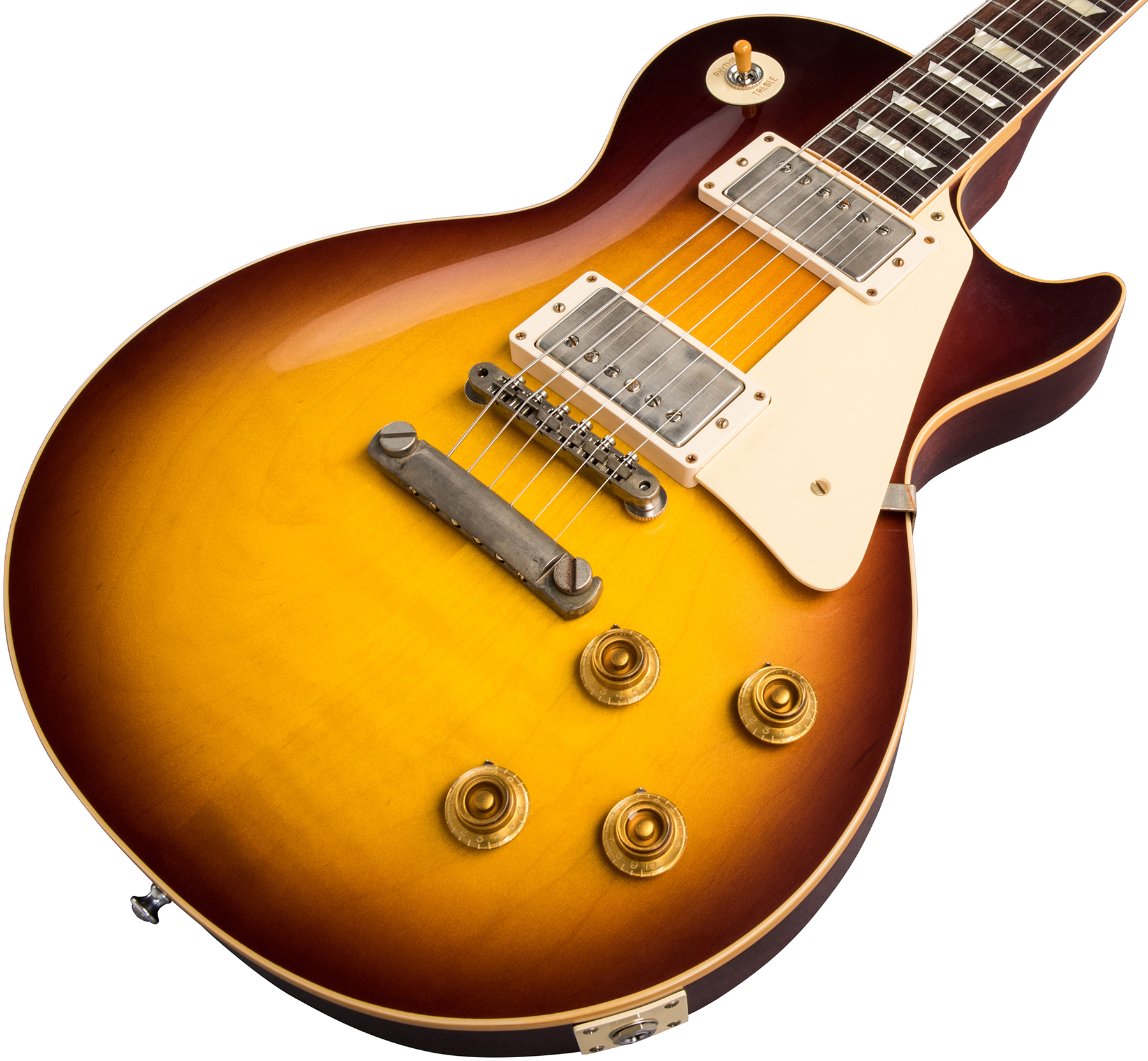 Gibson Custom Shop Les Paul Standard 1958 Reissue 2019 2h Ht Rw - Vos Bourbon Burst - Enkel gesneden elektrische gitaar - Variation 3