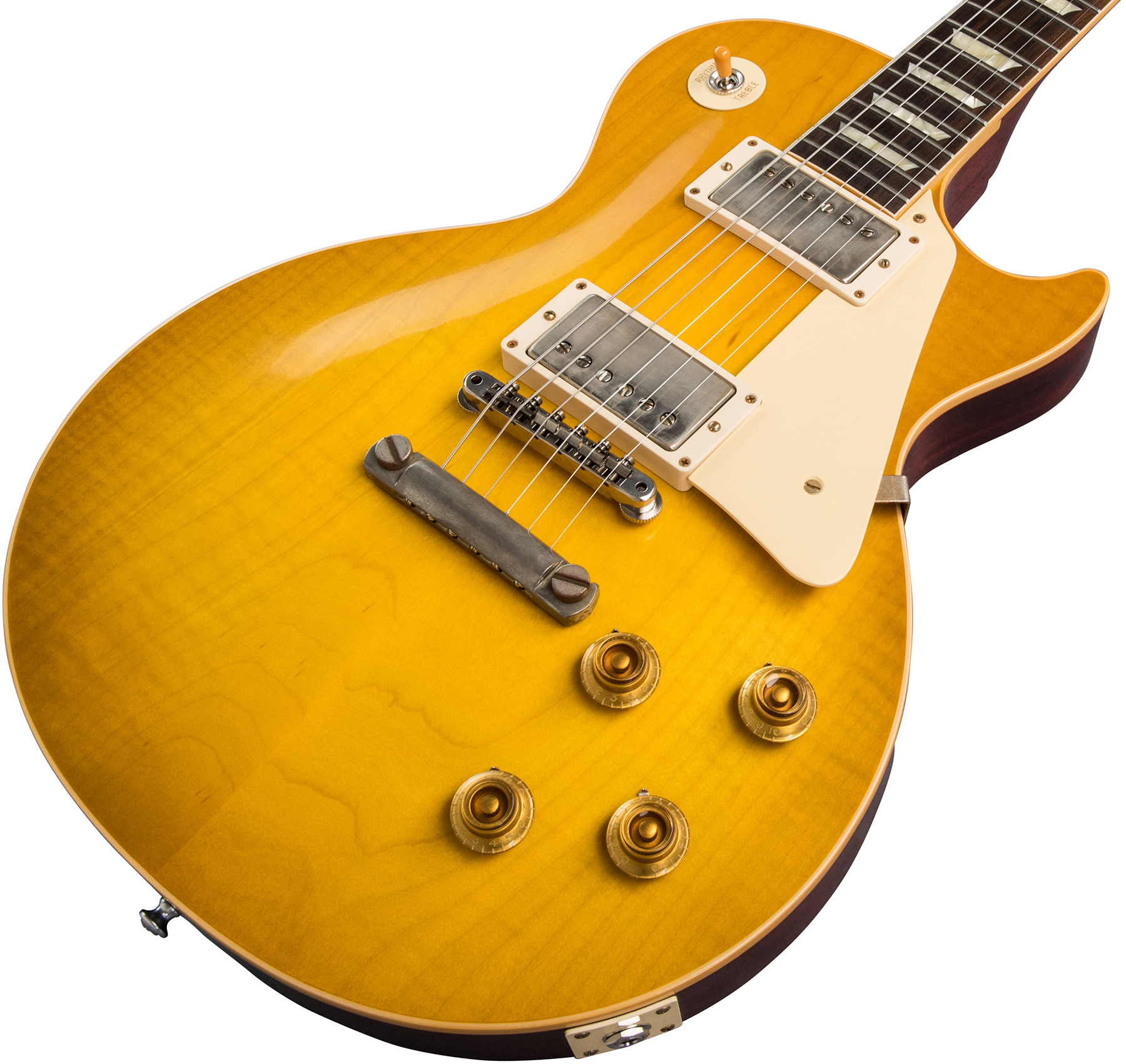 Gibson Custom Shop Les Paul Standard 1958 Reissue 2019 2h Ht Rw - Vos Lemon Burst - Enkel gesneden elektrische gitaar - Variation 3