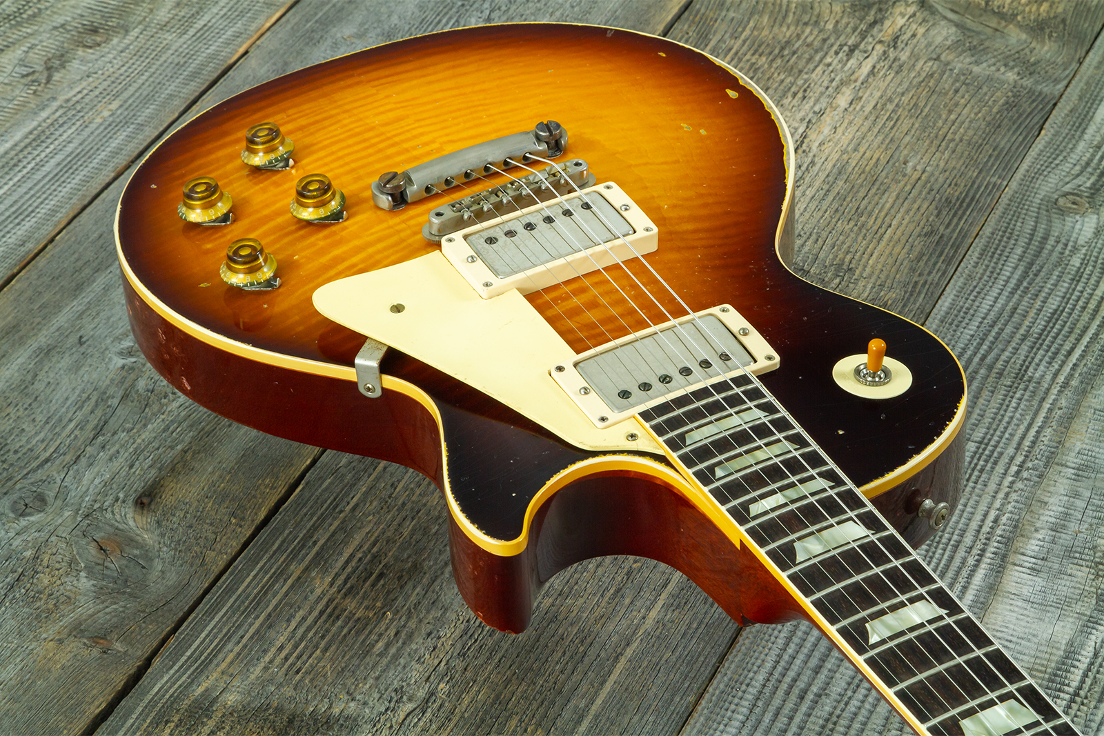Gibson Custom Shop Les Paul Standard 1959 2h Ht Rw #961232 - Murphy Lab Aged Tobacco Sunburst - Single cut gitaar - Variation 2