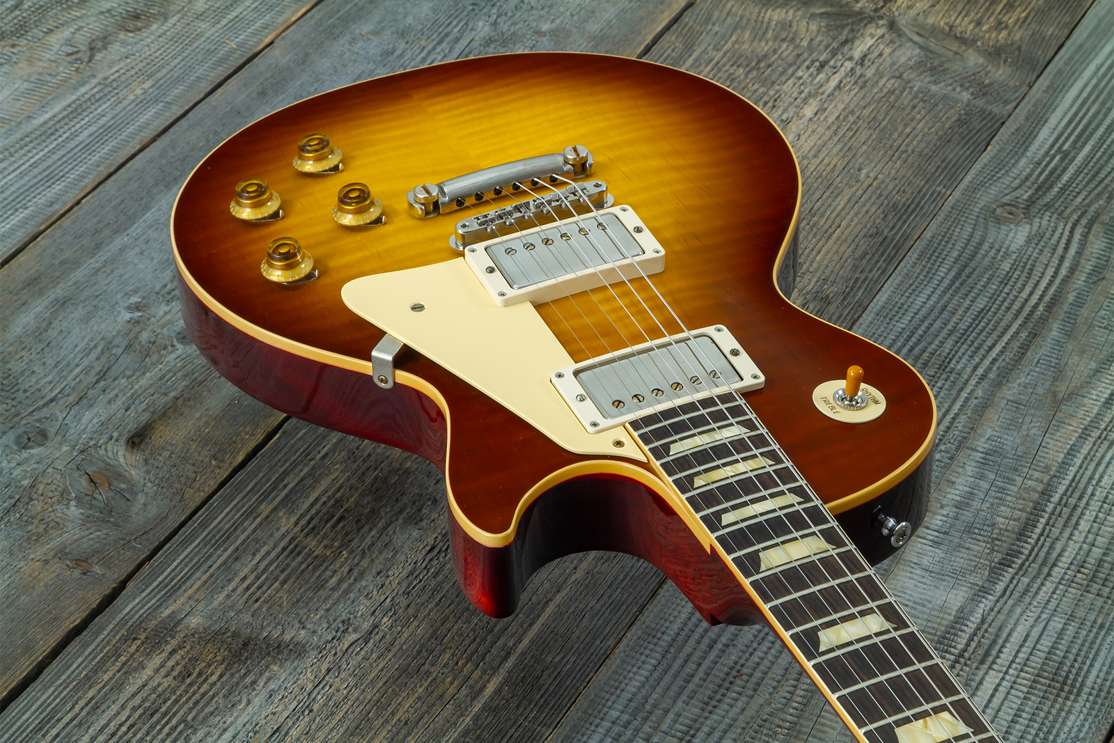 Gibson Custom Shop Les Paul Standard 1959 Reissue 2h Ht Rw #951086 - Vos Iced Tea Burst - Single cut gitaar - Variation 2