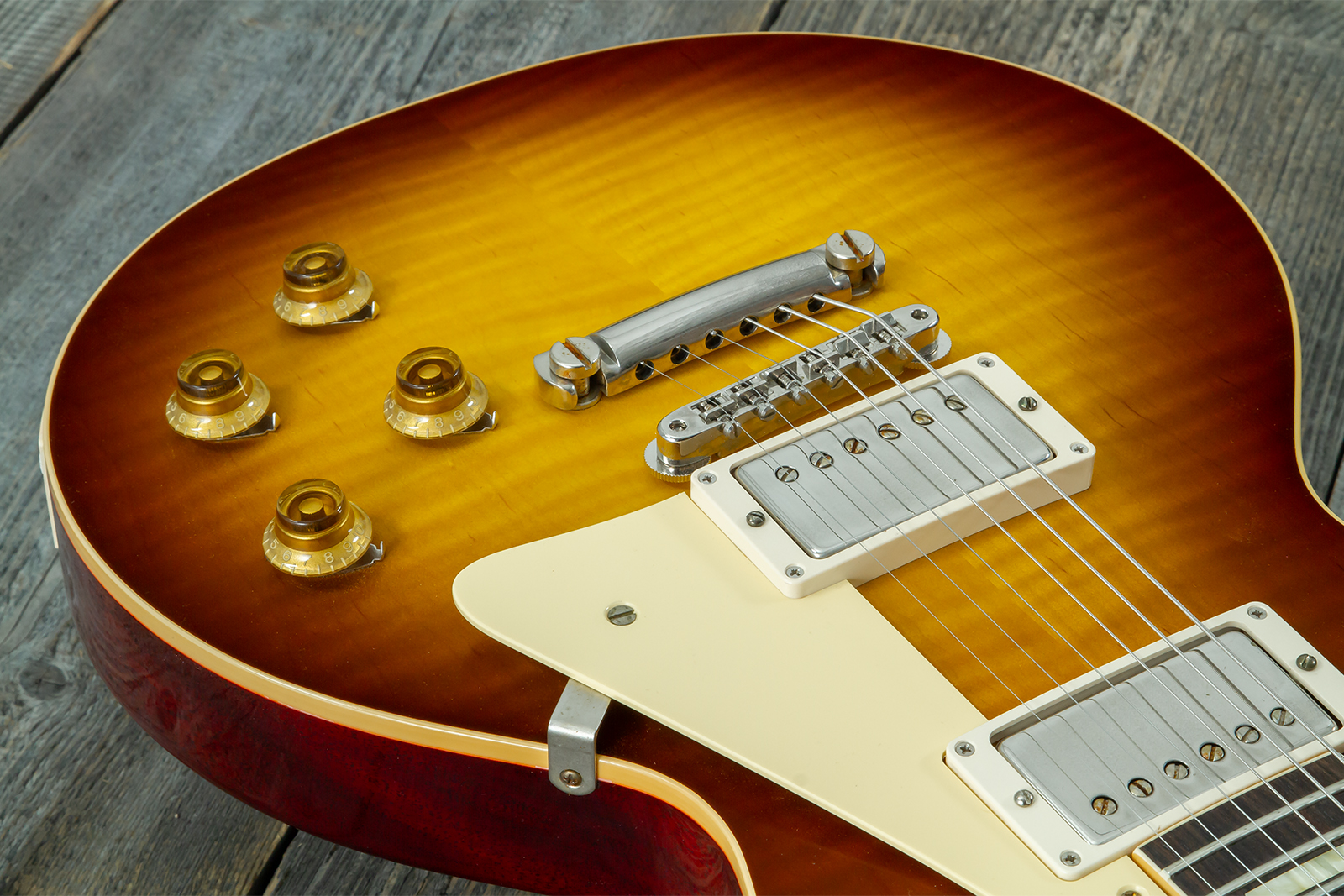 Gibson Custom Shop Les Paul Standard 1959 Reissue 2h Ht Rw #951086 - Vos Iced Tea Burst - Single cut gitaar - Variation 3