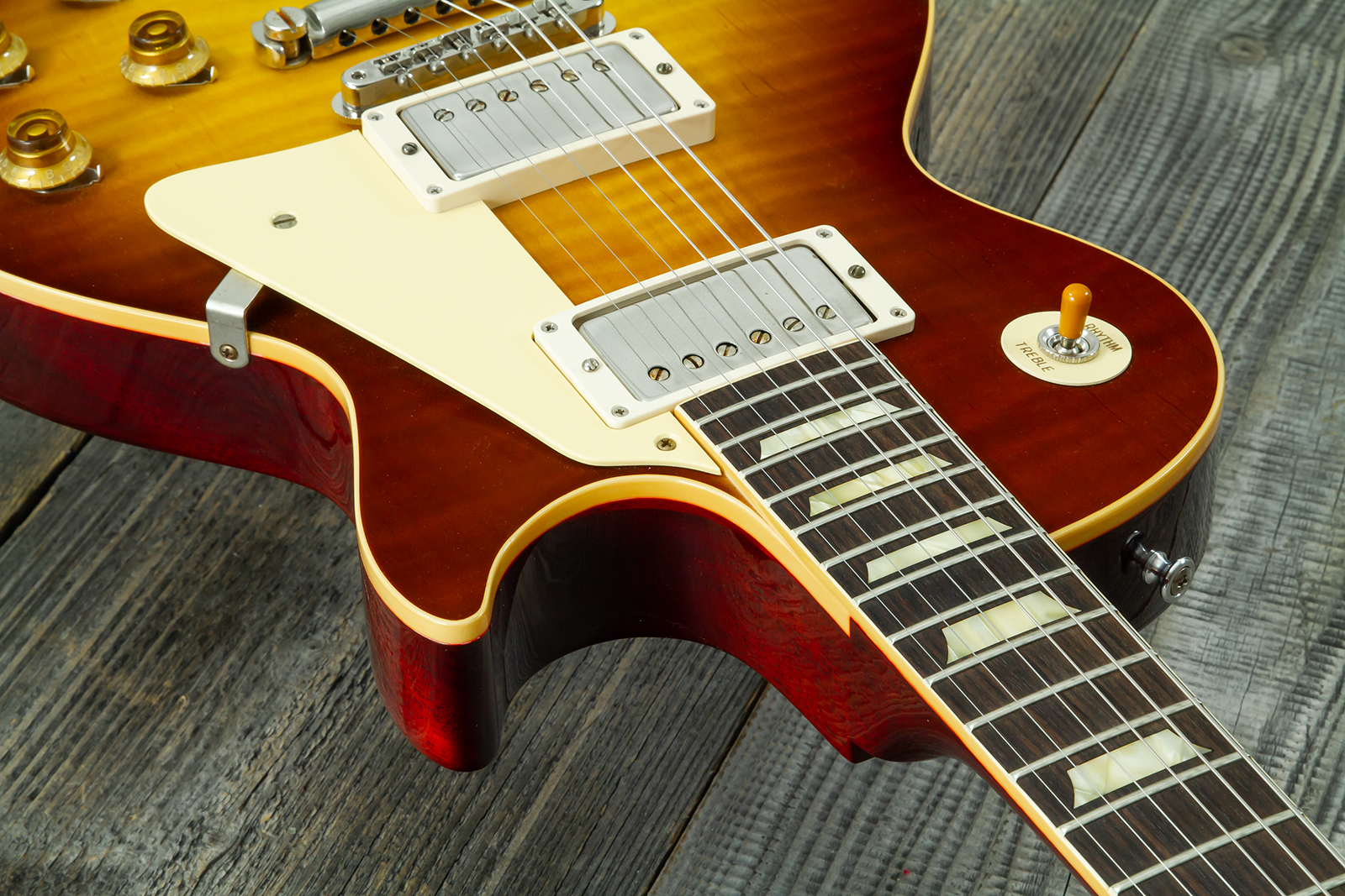 Gibson Custom Shop Les Paul Standard 1959 Reissue 2h Ht Rw #951086 - Vos Iced Tea Burst - Single cut gitaar - Variation 5