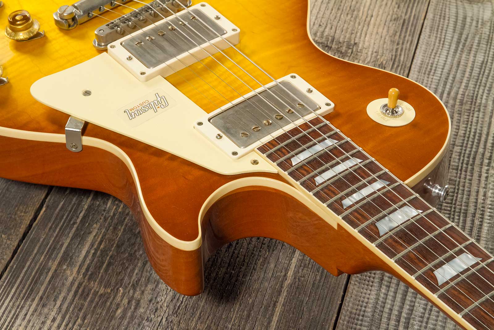 Gibson Custom Shop Les Paul Standard 1959 Reissue 2h Ht Rw #992408 - Vos Royal Teaburst - Enkel gesneden elektrische gitaar - Variation 6