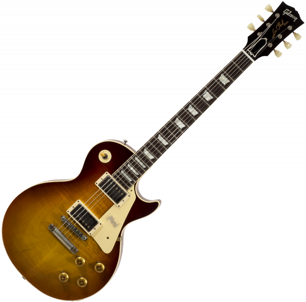 Solid body elektrische gitaar Gibson Custom Shop 1959 Les Paul Standard Reissue 2020 - Gloss dark bourbon fade