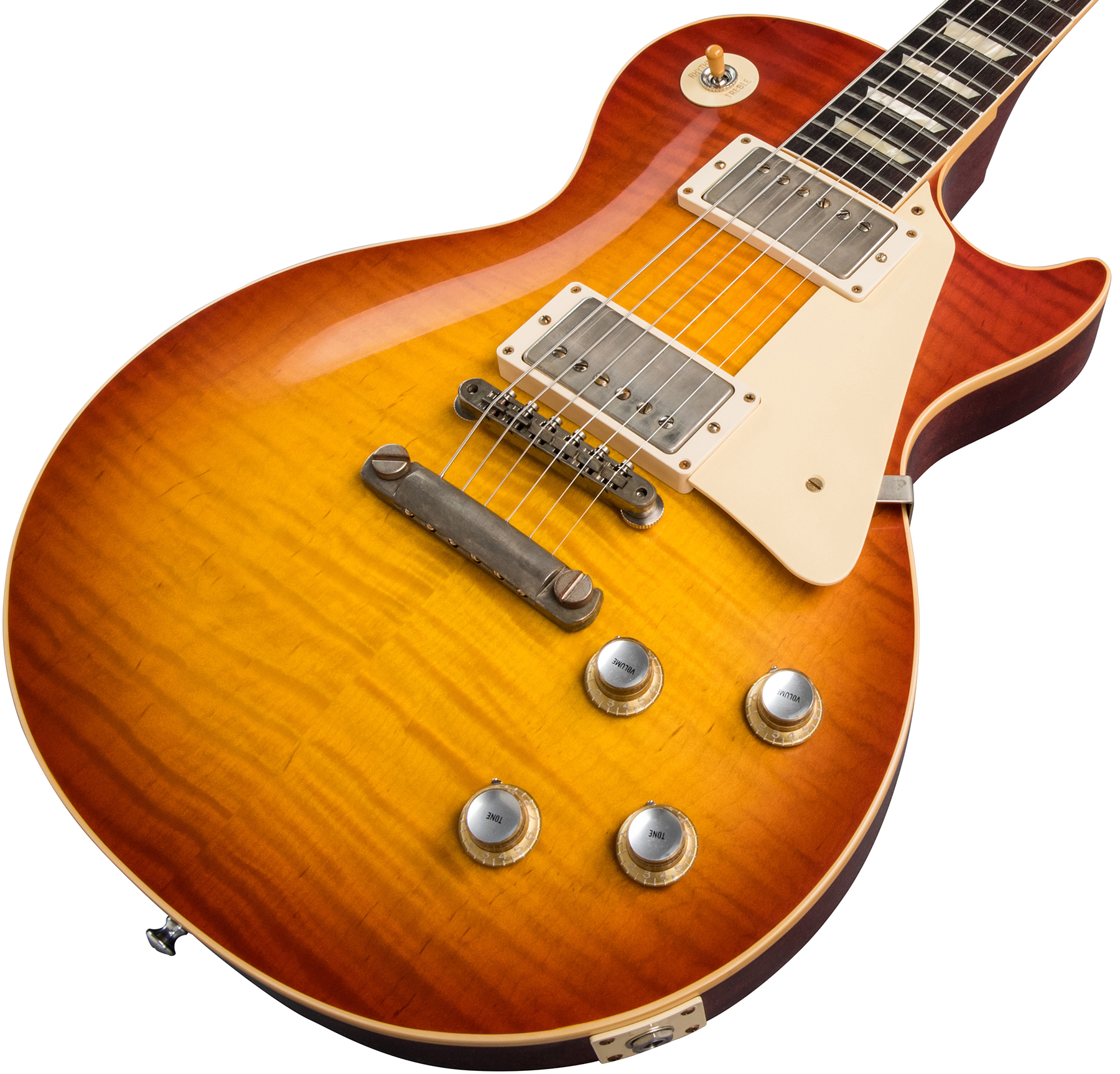 Gibson Custom Shop Les Paul Standard 1960 Reissue 2019 2h Ht Rw - Vos Washed Cherry Sunburst - Enkel gesneden elektrische gitaar - Variation 3