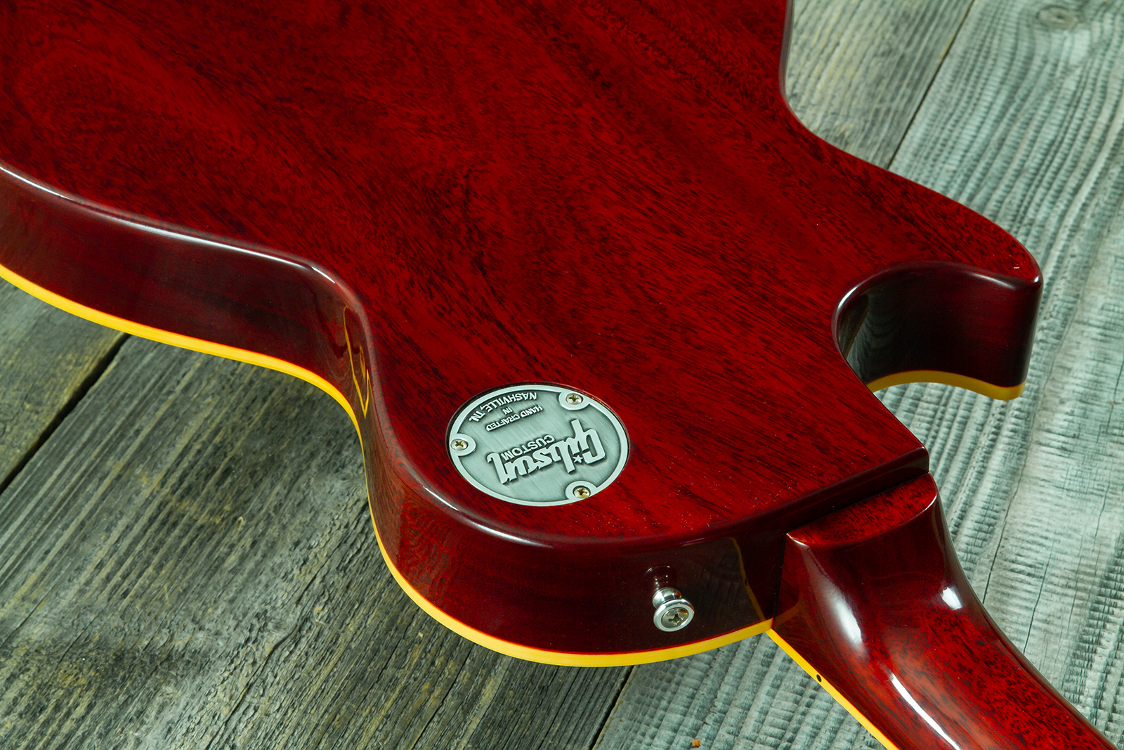 Gibson Custom Shop Les Paul Standard 1960 Reissue 2h Ht Rw #04495 - Vos Tangerine Burst - Single cut gitaar - Variation 8
