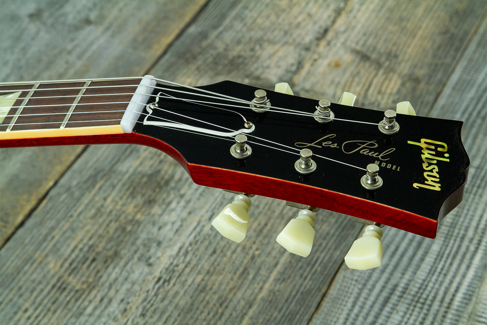Gibson Custom Shop Les Paul Standard 1960 Reissue 2h Ht Rw #04714 - Vos Washed Cherry Sunburst - Single cut gitaar - Variation 9