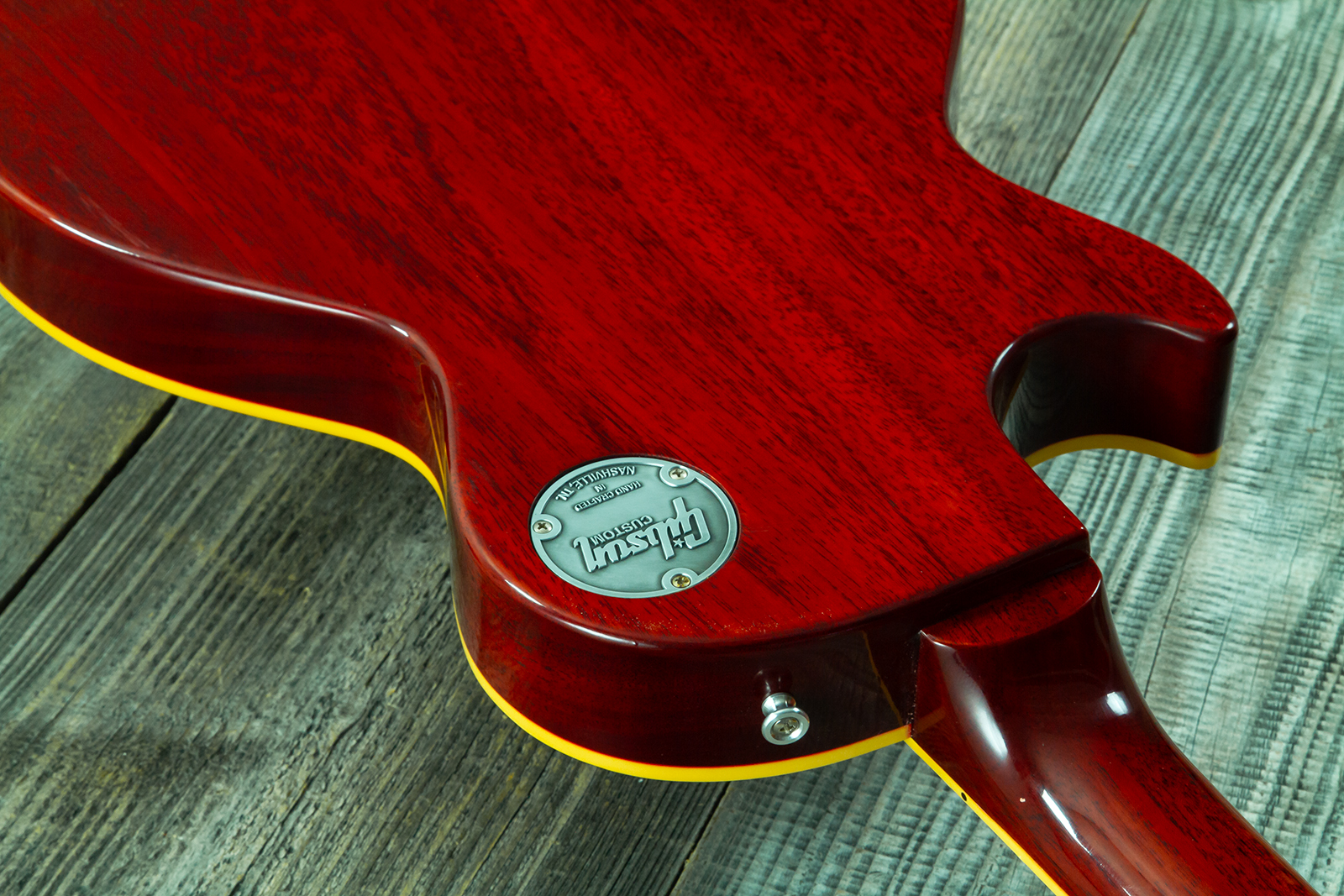 Gibson Custom Shop Les Paul Standard 1960 Reissue 2h Ht Rw #04714 - Vos Washed Cherry Sunburst - Single cut gitaar - Variation 11
