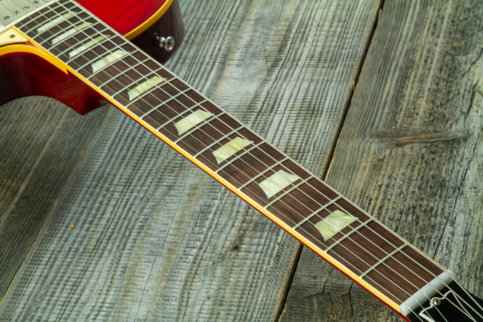 Gibson Custom Shop Les Paul Standard 1960 Reissue 2h Ht Rw #04714 - Vos Washed Cherry Sunburst - Single cut gitaar - Variation 8
