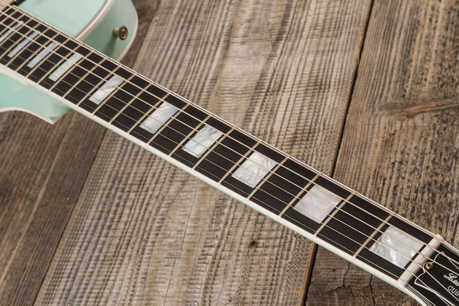 Gibson Custom Shop M2m Les Paul Custom 2h Ht Eb #cs501799 - Murphy Lab Aged Kerry Green - Single cut gitaar - Variation 5