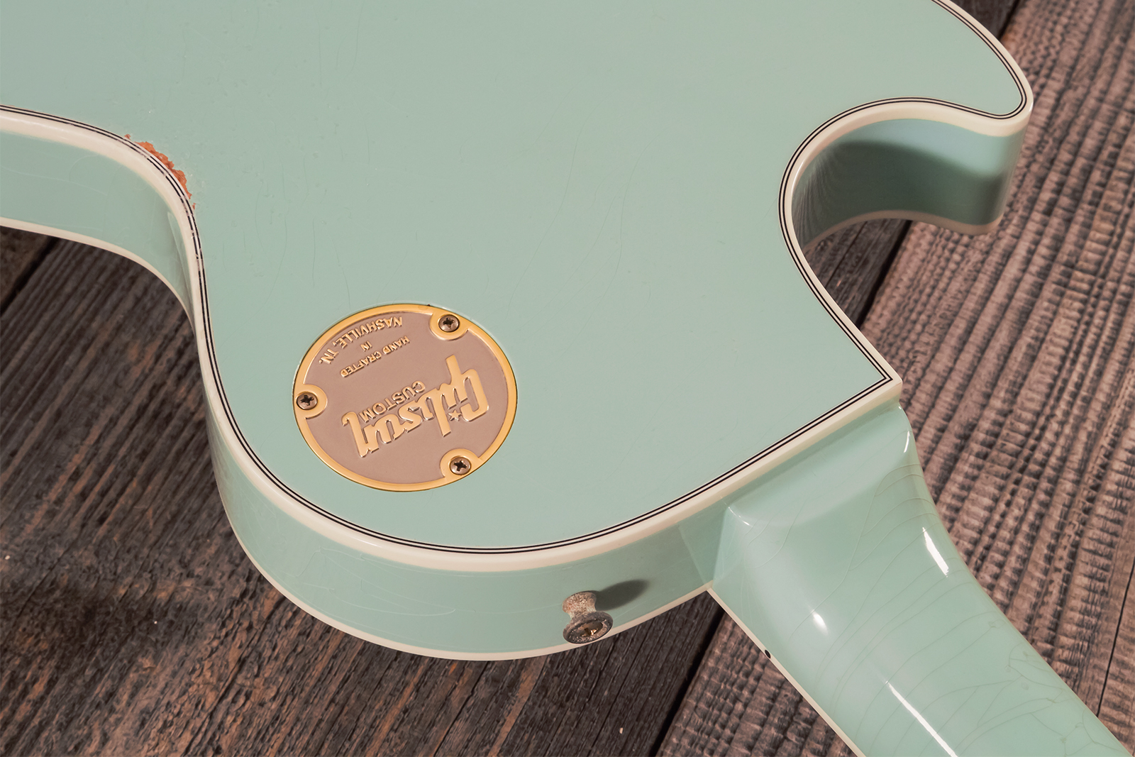 Gibson Custom Shop M2m Les Paul Custom 2h Ht Eb #cs501799 - Murphy Lab Aged Kerry Green - Single cut gitaar - Variation 8