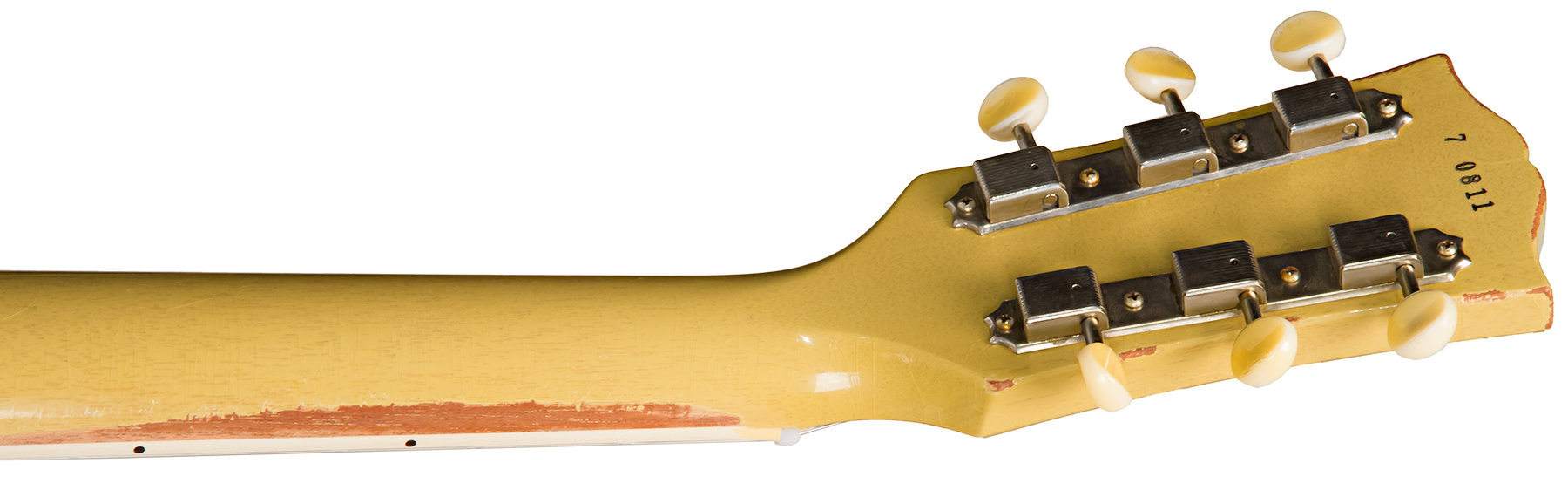 Gibson Custom Shop M2m Les Paul Special 1957 Single Cut Reissue P90 Ht Rw #70811 - Heavy Aged Tv Yellow - Enkel gesneden elektrische gitaar - Variatio