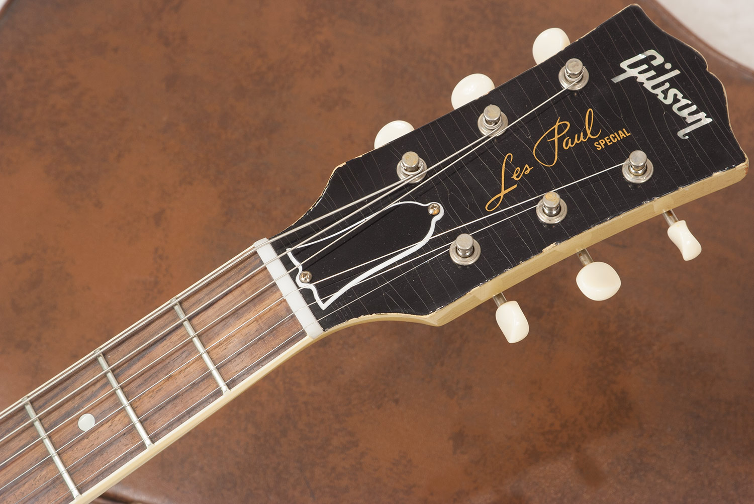 Gibson Custom Shop M2m  Les Paul Special 1960 Single Cut 2p90 Ht Rw - Heavy Aged Tv Yellow - Enkel gesneden elektrische gitaar - Variation 4