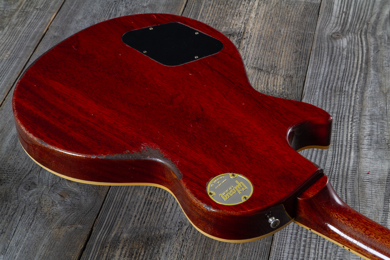 Gibson Custom Shop M2m Les Paul Standard 1958 2h Ht Rw #85546 - Murphy Lab Light Aged Ebony O. Gold - Single cut gitaar - Variation 8