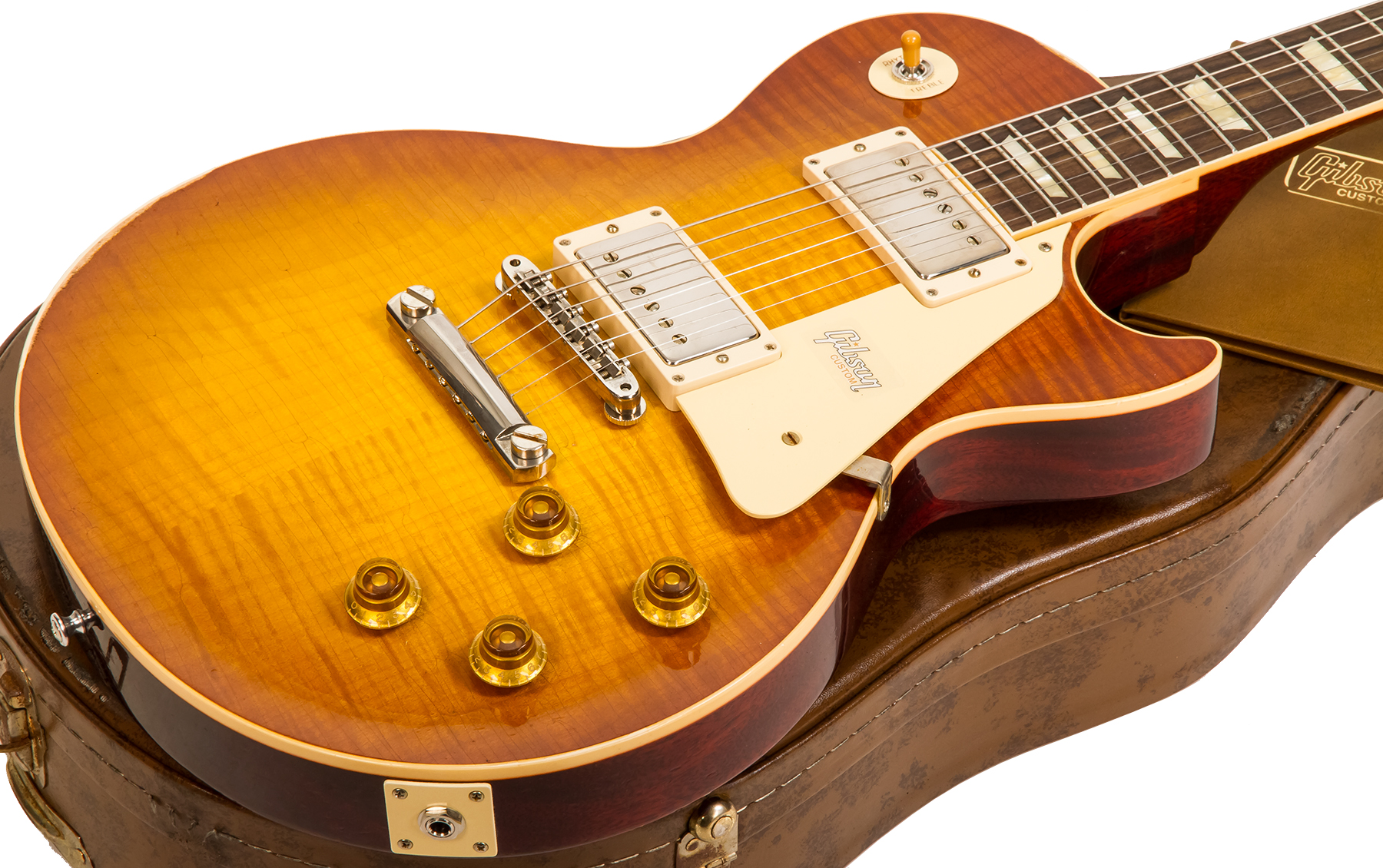 Gibson Custom Shop M2m Les Paul Standard 1958 #891117 - Lightly Aged Iced Tea - Enkel gesneden elektrische gitaar - Variation 1