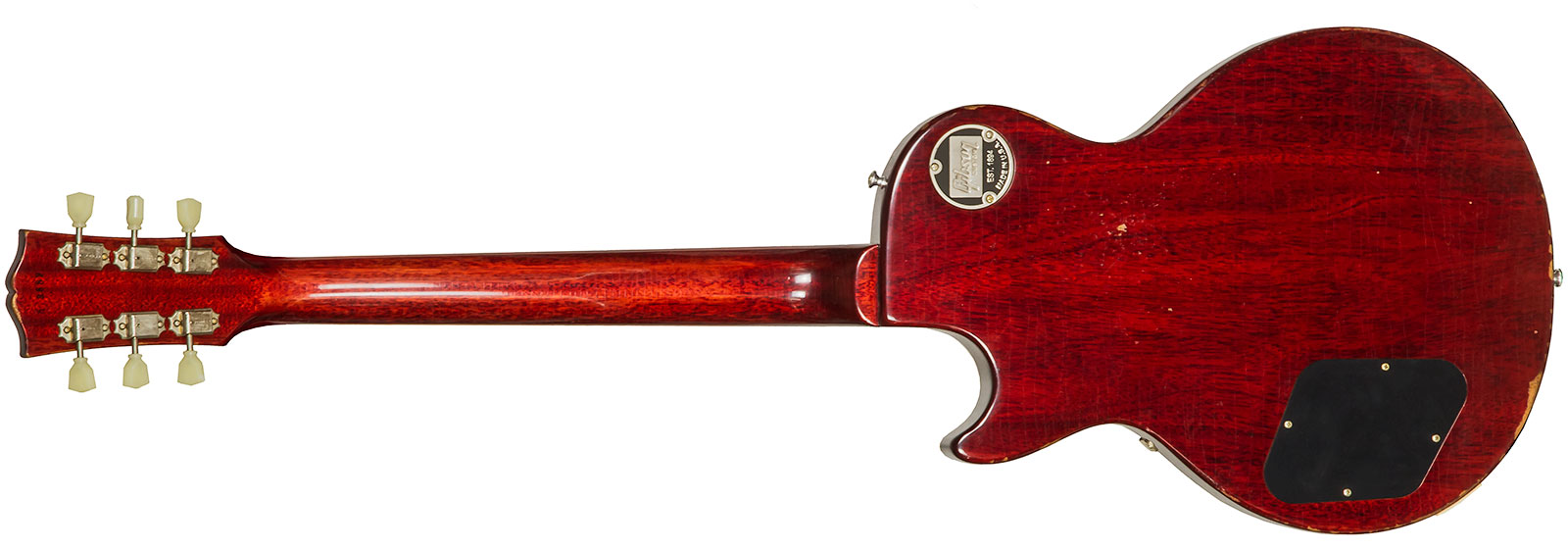 Gibson Custom Shop M2m Les Paul Standard 1958 2h Ht Rw #89889 - Aged Vintage Cherry Burst - Enkel gesneden elektrische gitaar - Variation 1