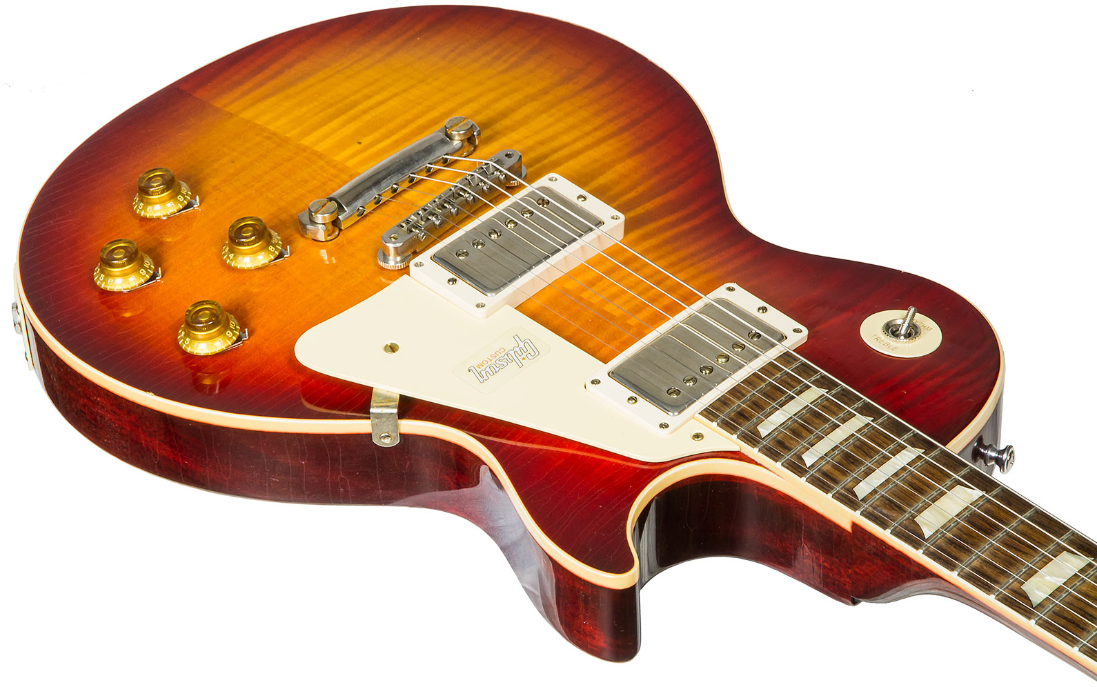 Gibson Custom Shop M2m Les Paul Standard 1958 2h Ht Rw #89889 - Aged Vintage Cherry Burst - Enkel gesneden elektrische gitaar - Variation 2