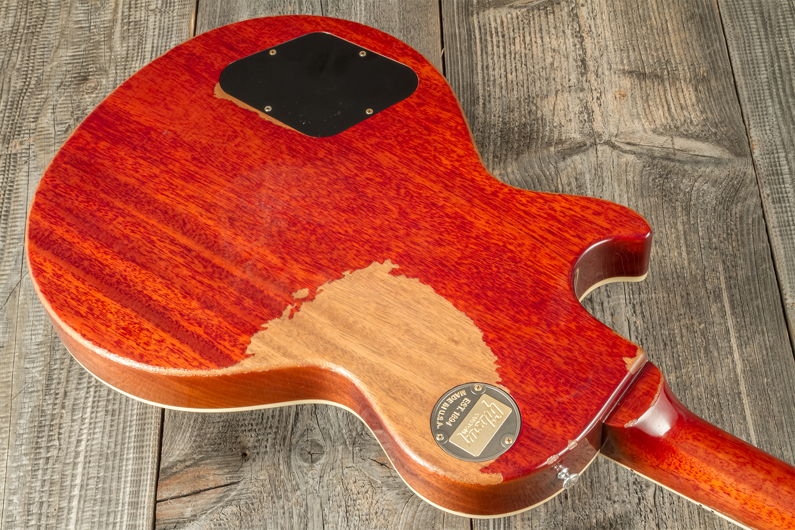 Gibson Custom Shop M2m Les Paul Standard 1959 2h Ht Rw #r961618 - Aged Sunrise Teaburst - Enkel gesneden elektrische gitaar - Variation 12