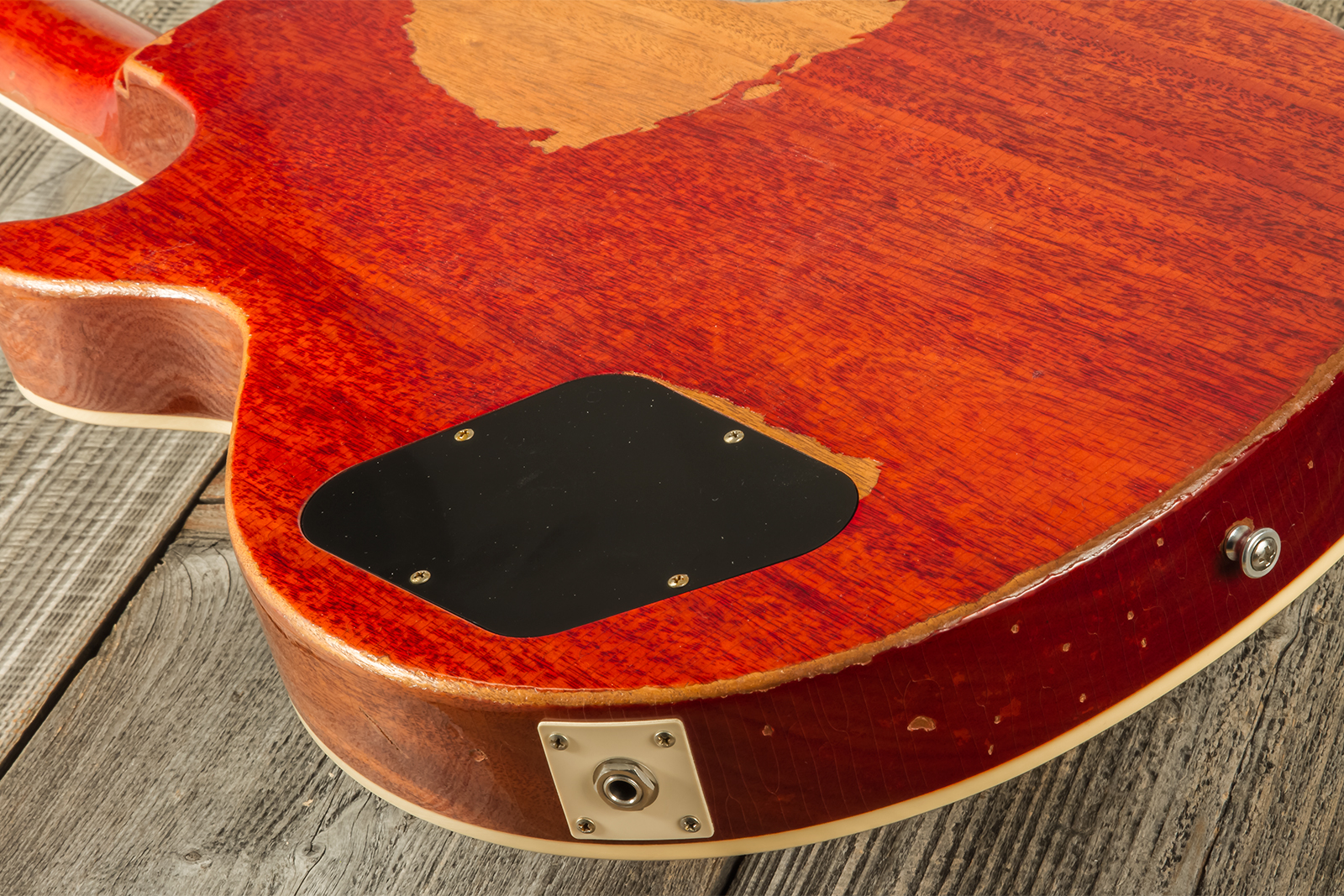 Gibson Custom Shop M2m Les Paul Standard 1959 2h Ht Rw #r961618 - Aged Sunrise Teaburst - Enkel gesneden elektrische gitaar - Variation 13