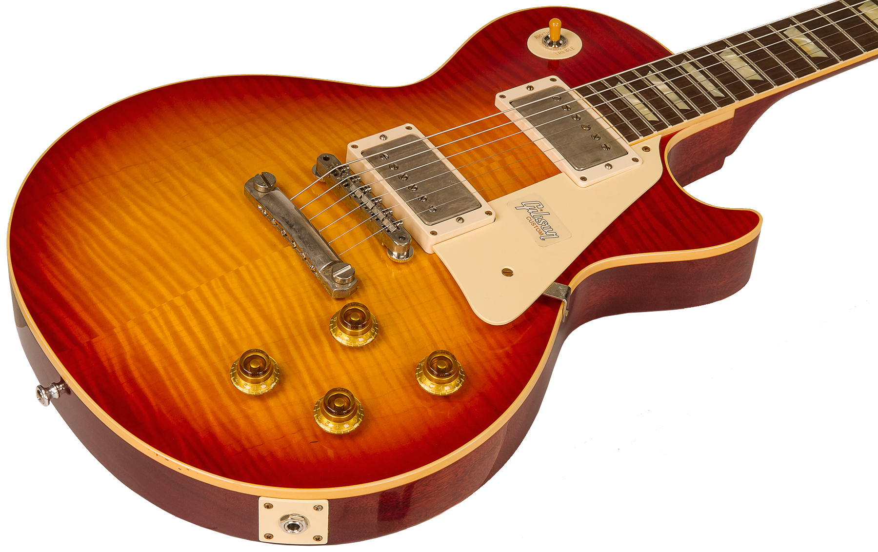 Gibson Custom Shop M2m Les Paul Standard 1959 60th Anniversary 2h Ht Rw #991818 - Vos Sunrise Teaburst - Enkel gesneden elektrische gitaar - Variation