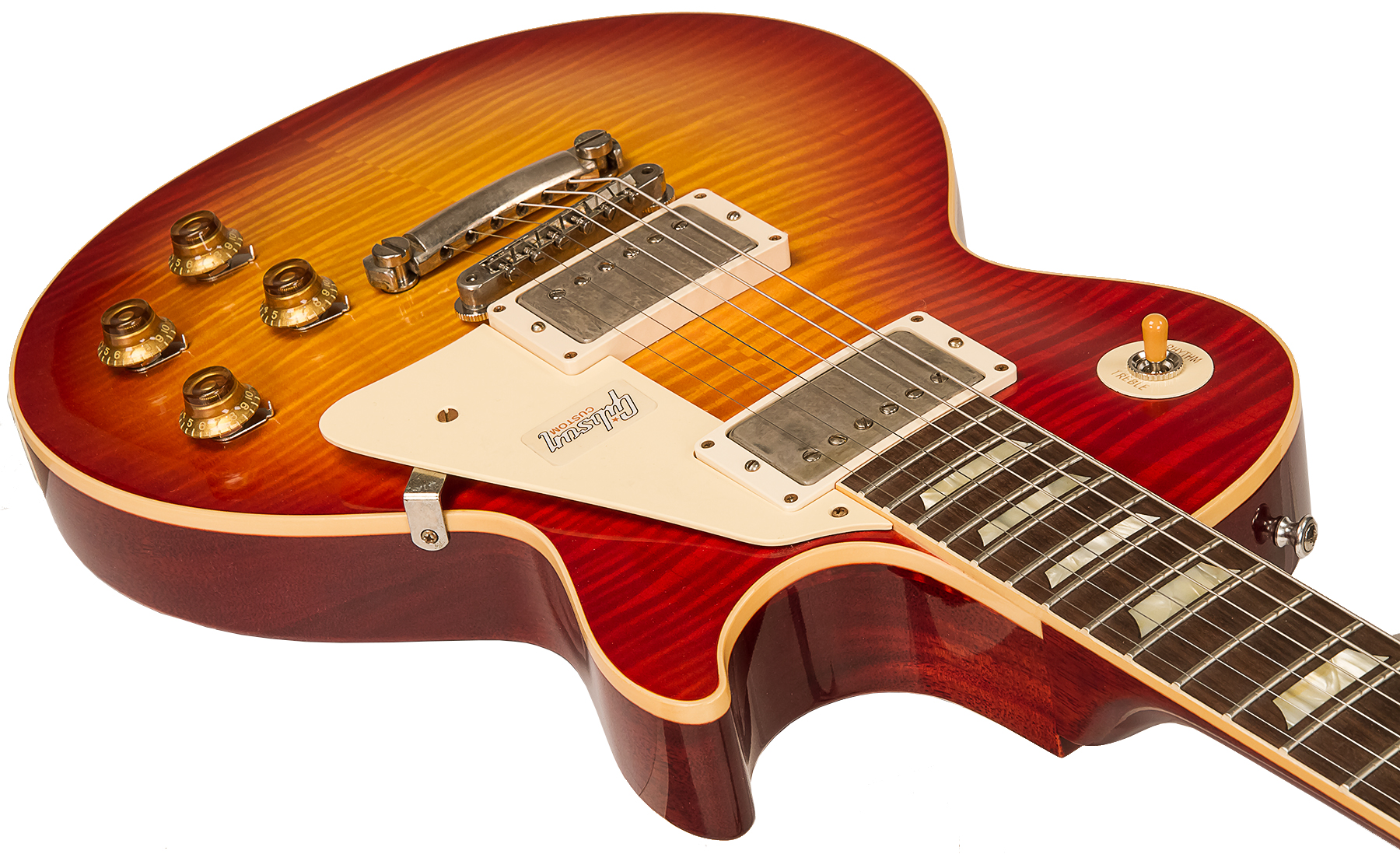 Gibson Custom Shop M2m Les Paul Standard 1959 60th Anniversary 2h Ht Rw #991818 - Vos Sunrise Teaburst - Enkel gesneden elektrische gitaar - Variation