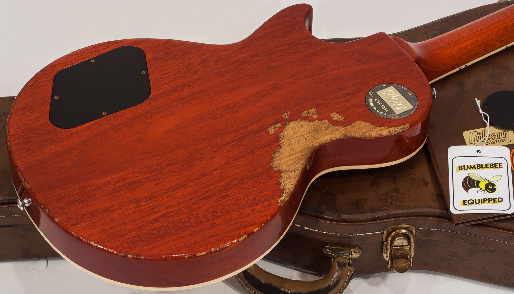 Gibson Custom Shop M2m Les Paul Standard 1959 2h Ht Rw #982197 - Heavy Aged Iced Tea - Enkel gesneden elektrische gitaar - Variation 4