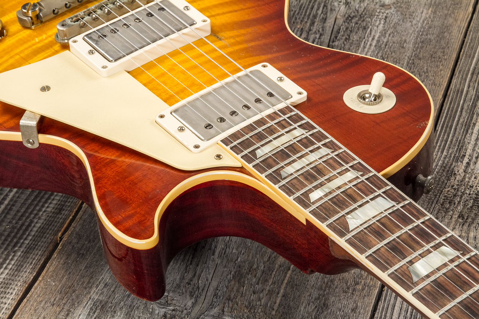 Gibson Custom Shop M2m Les Paul Standard 1959 Reissue 2h Ht Rw #932156 - Ultra Heavy Aged Iced Tea Burst - Enkel gesneden elektrische gitaar - Variati