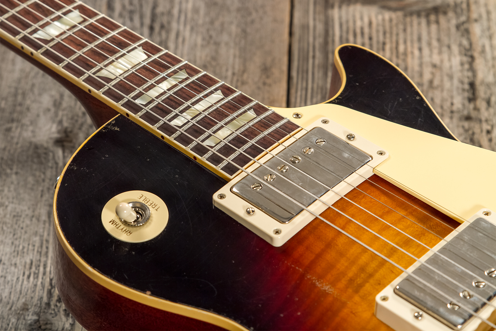 Gibson Custom Shop M2m Les Paul Standard 1959 Reissue 2h Ht Rw #932163 - Murphy Lab Light Aged Dark Burst - Enkel gesneden elektrische gitaar - Variat