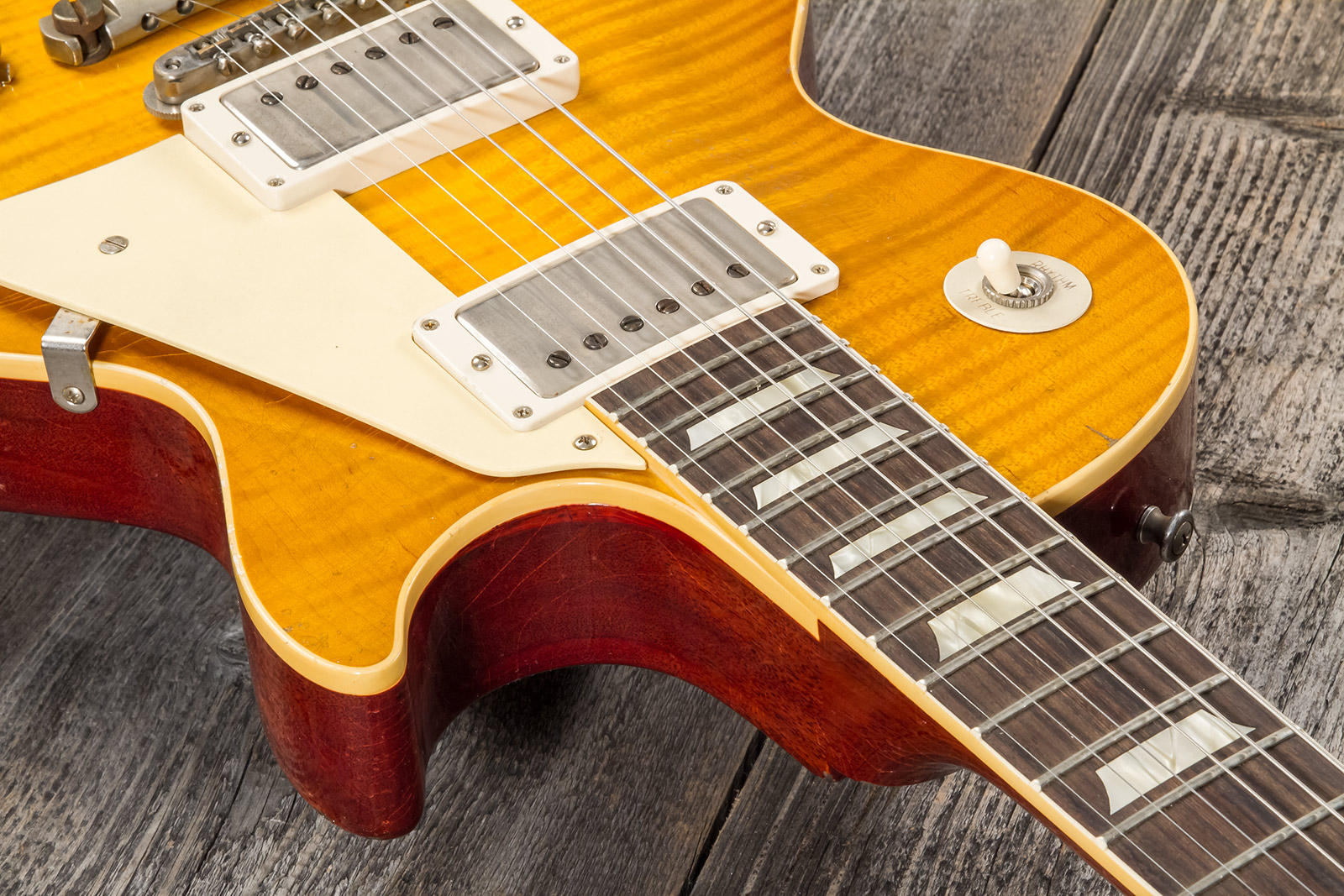 Gibson Custom Shop M2m Les Paul Standard 1959 Reissue 2h Ht Rw #932980 - Murphy Lab Heavy Aged Dirty Lemon Fade - Enkel gesneden elektrische gitaar - 