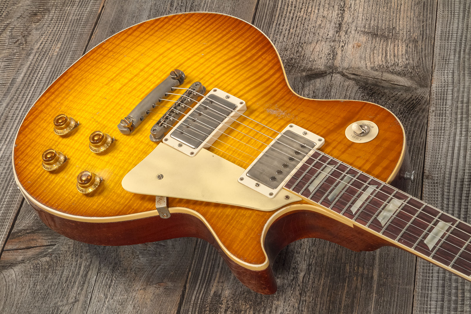 Gibson Custom Shop M2m Les Paul Standard 1959 Reissue 2h Ht Rw #934257 - Murphy Lab Heavy Aged Golden Poppy Burst - Enkel gesneden elektrische gitaar 