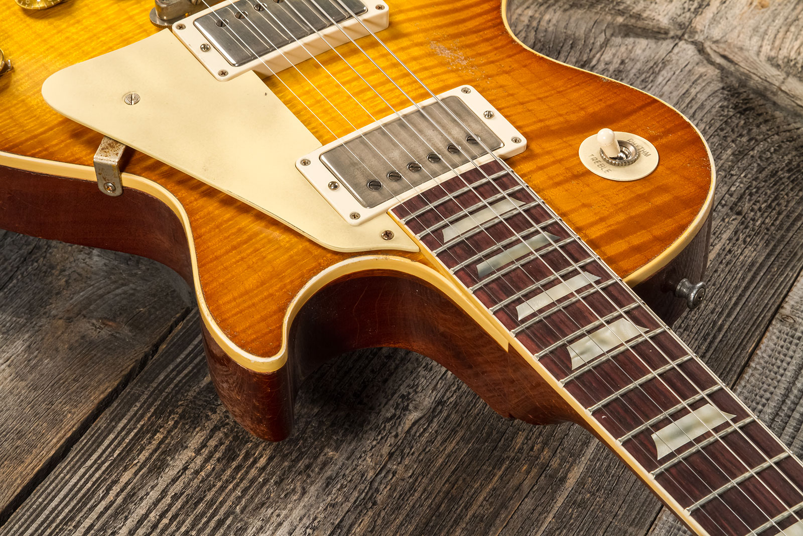 Gibson Custom Shop M2m Les Paul Standard 1959 Reissue 2h Ht Rw #934257 - Murphy Lab Heavy Aged Golden Poppy Burst - Enkel gesneden elektrische gitaar 