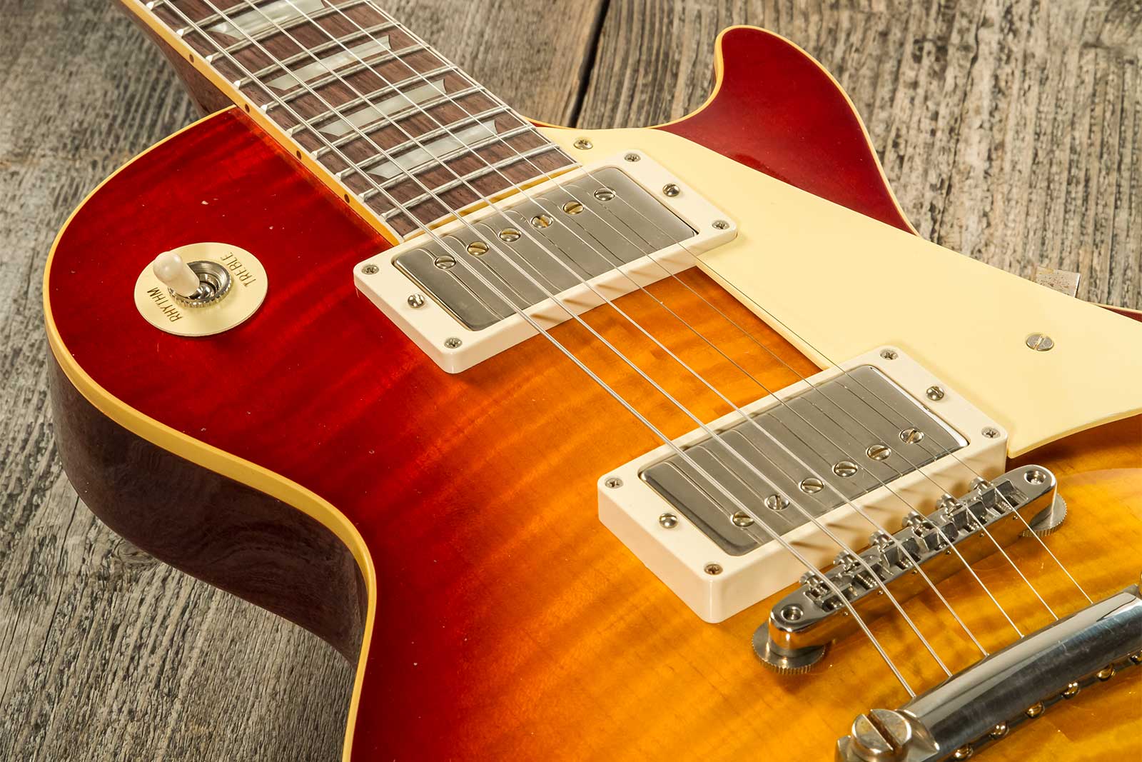 Gibson Custom Shop M2m Les Paul Standard 1959 Reissue 2h Ht Rw #934264 - Murphy Lab Ultra Light Aged Factory Burst - Enkel gesneden elektrische gitaar