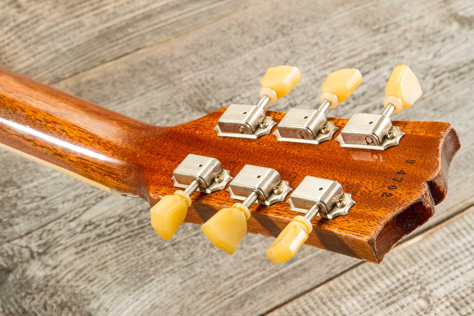 Gibson Custom Shop M2m Les Paul Standard 1959 Reissue 2h Ht Rw #94702 - Murphy Lab Ultra Heavy Aged Golden Poppy Burst - Enkel gesneden elektrische gi