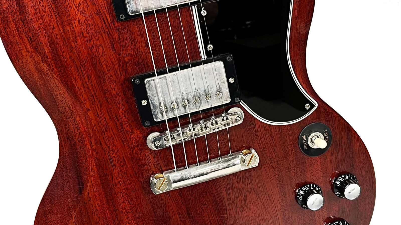 Gibson Custom Shop M2m Sg Standard 1961 Reissue 2h Ht Rw #301861 - Murphy Lab Ultra Light Aged Vintage Cherry - Guitarra eléctrica de doble corte. - V