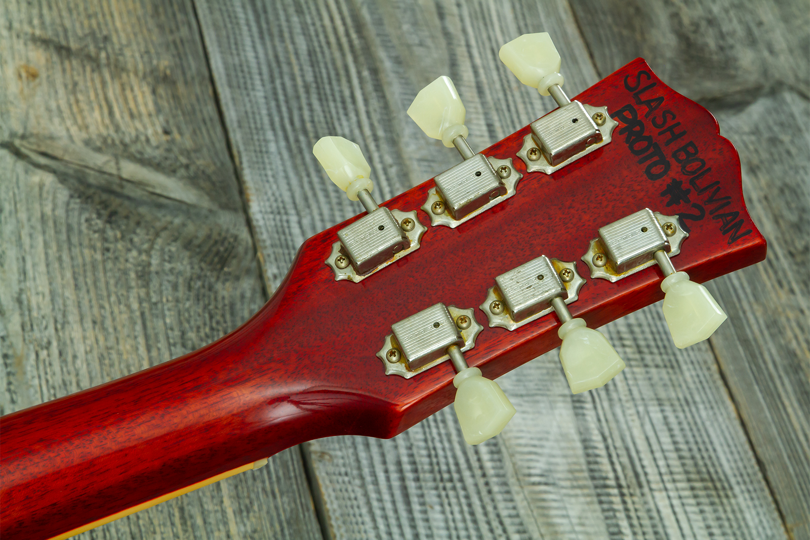 Gibson Custom Shop M2m Slash Les Paul 1958 Standard Proto #2 - Vos Vermillion Burst - Single cut gitaar - Variation 21