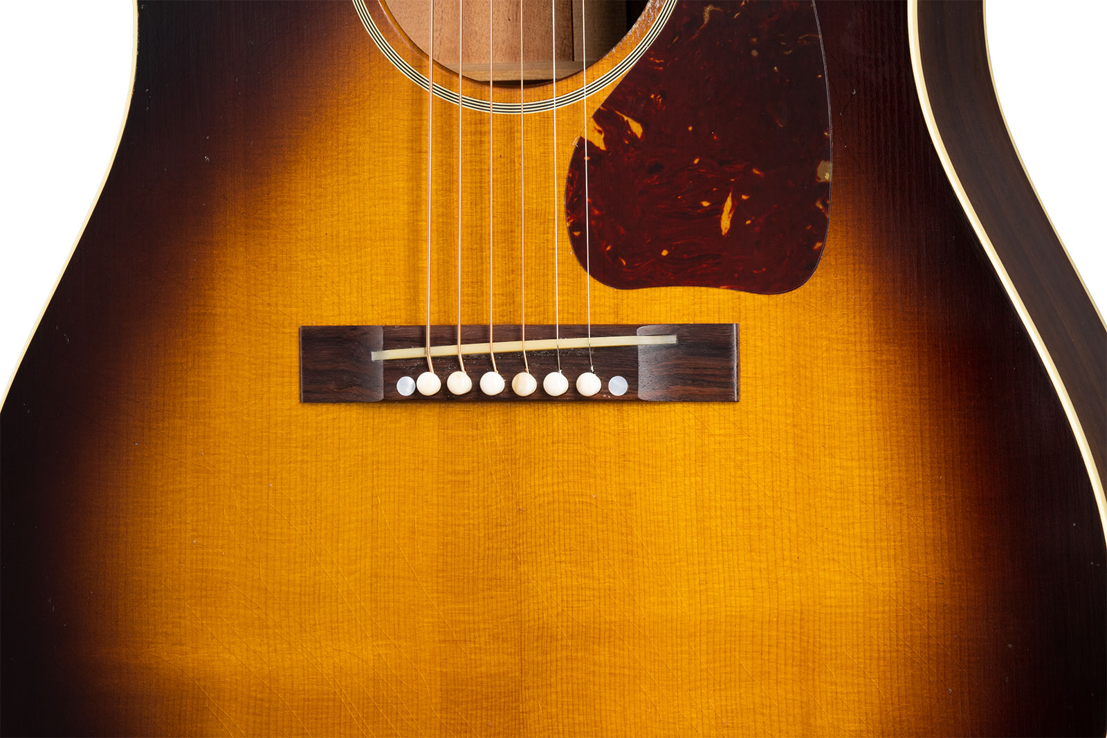 Gibson Custom Shop Murphy Lab J-45 Banner 1942 Dreadnought Epicea Acajou Rw - Light Aged Vintage Sunburst - Westerngitaar & electro - Variation 4