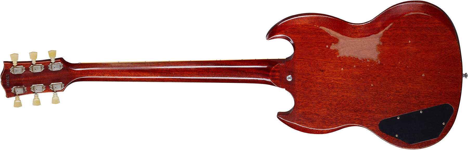 Gibson Custom Shop Murphy Lab Sg Standard 1964 Maestro Reissue Trem 2h Trem Rw - Heavy Aged Faded Cherry - Guitarra eléctrica de doble corte. - Variat